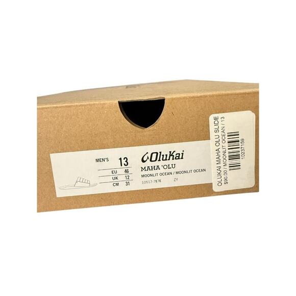 Olukai Mahu \'Olu Navy Blue Slide Men size 13 NEW main image 4